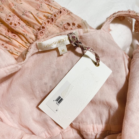 NWT LoveShackFancy Cressida Peach Eyelet Maxi Dress - Picture 5 of 6